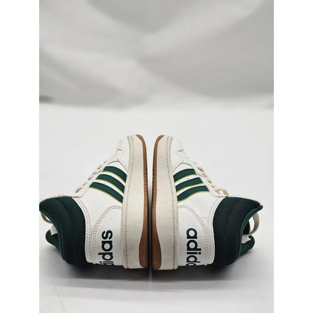 Adidas Hoops 3.0 Mid Sneakers Kids 13K White Green Mid Top Basketball
